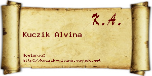Kuczik Alvina névjegykártya